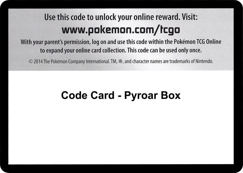 Code Card - Pyroar Box Pokemon card from XY - Flashfire
