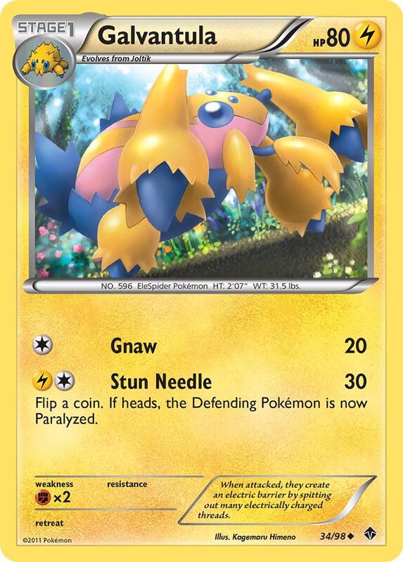 Galvantula Pokemon card from Emerging Powers
