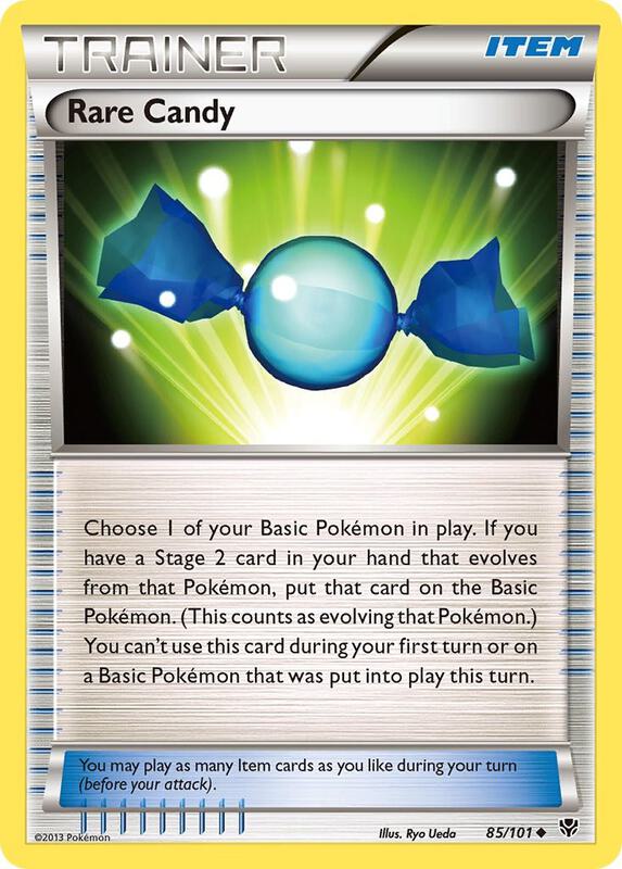 Rare Candy Pokemon card from Plasma Blast
