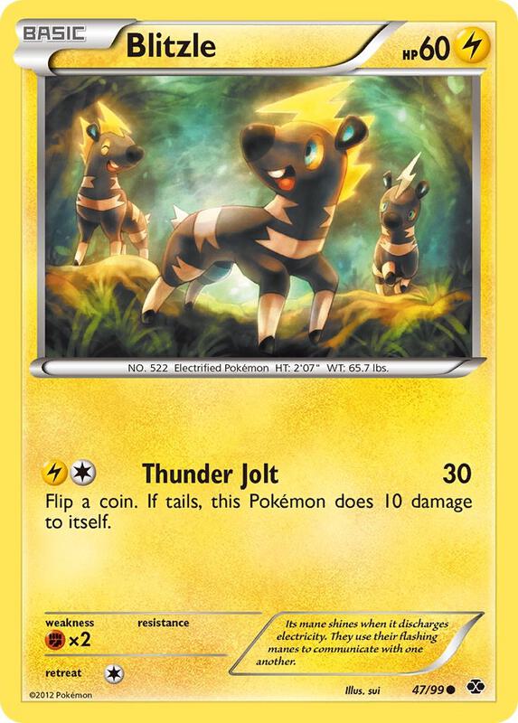 Blitzle Pokemon card from Next Destinies
