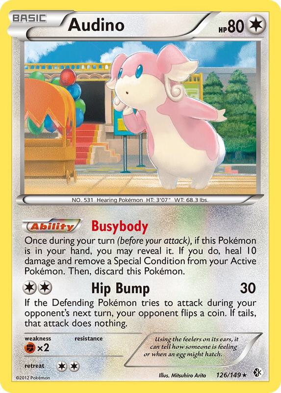 Audino Pokemon card from Boundaries Crossed