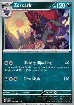Zoroark Pokemon card from Shrouded Fable