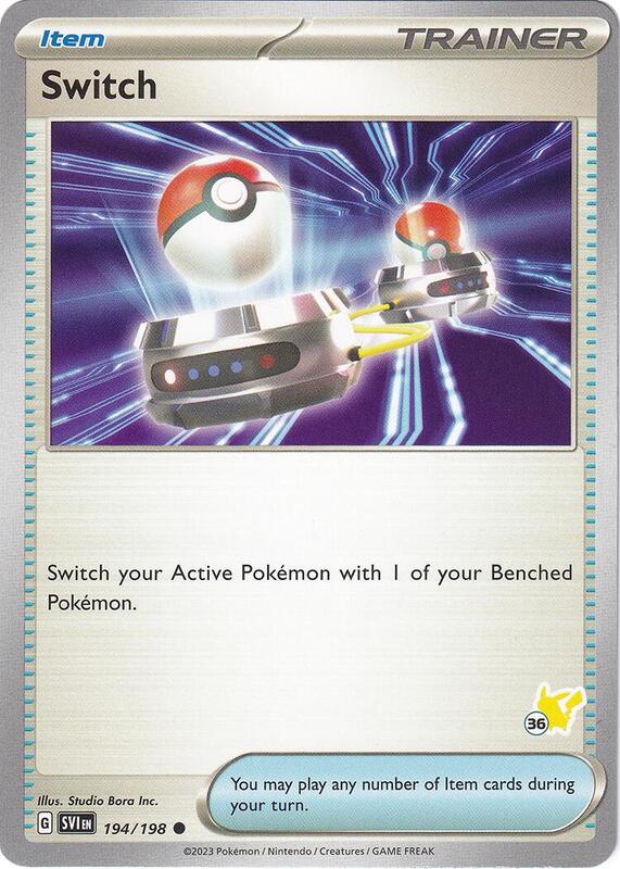 Switch - Pikachu 36 Pokemon card from Battle Academy 2024
