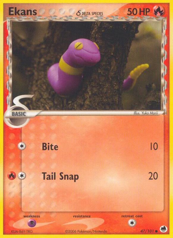 Ekans (Delta Species) Pokemon card from Dragon Frontiers