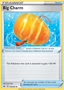 Big Charm Pokemon card from Sword Shield