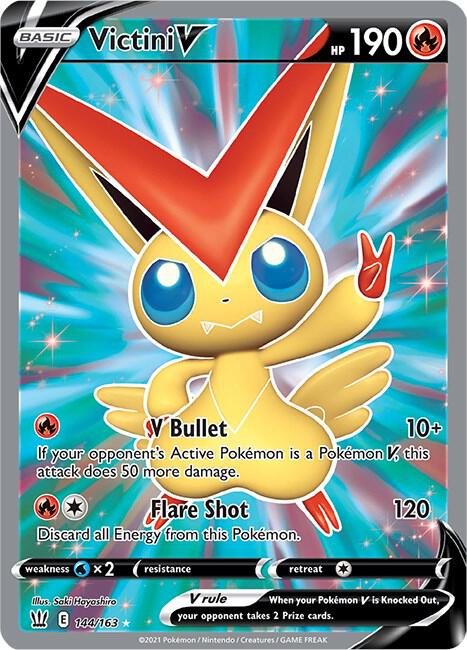 Victini V (Full Art) Pokemon card from SWSH05: Battle