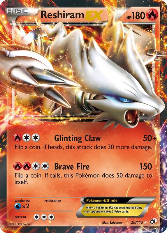 Reshiram EX Pokemon card from Legendary Treasures