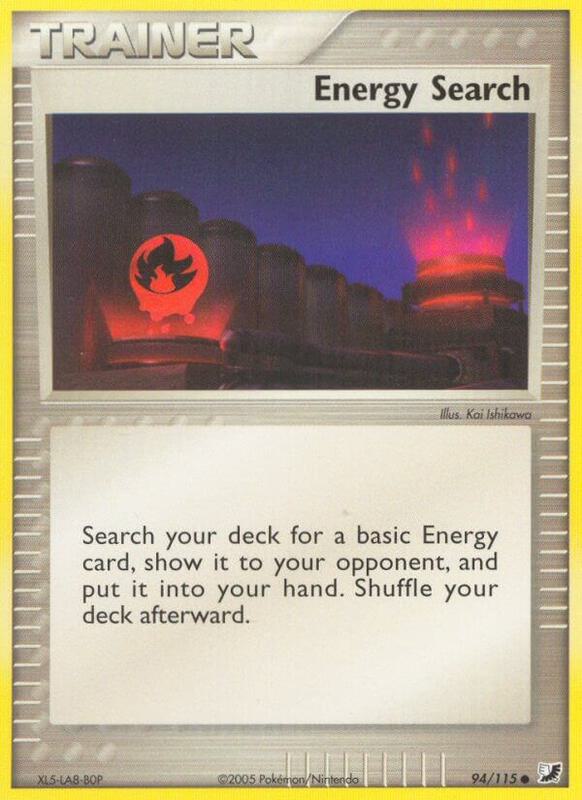 Energy Search Pokemon card from Unseen Forces