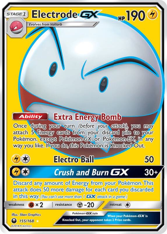 Electrode GX (Full Art) Pokemon card from SM - Celestial Storm