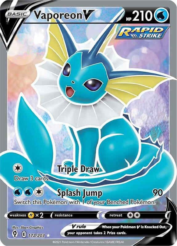 Vaporeon V (Full Art) Pokemon card from SWSH07: Evolving
