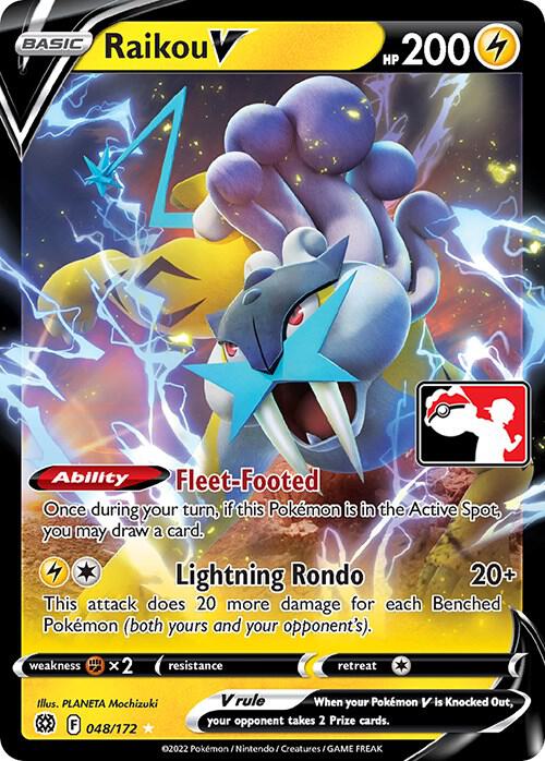 Raikou V Pokemon card from Prize Pack Series Cards
