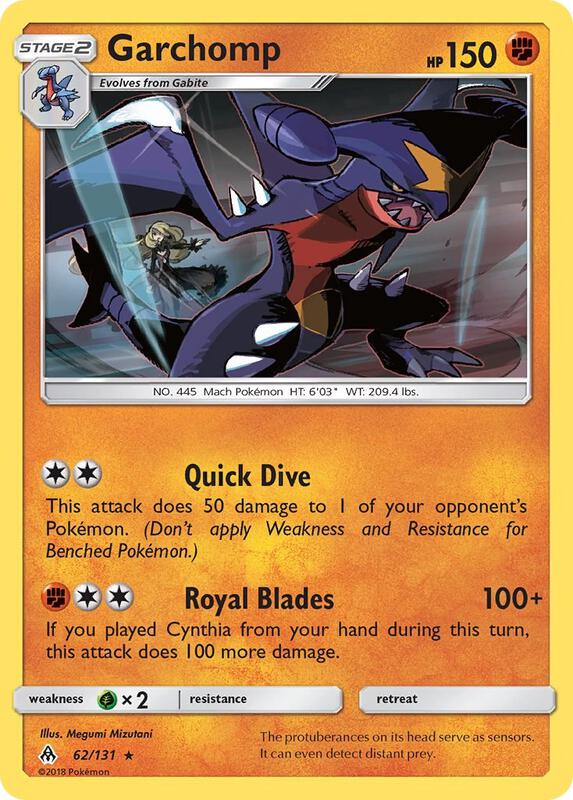 Garchomp Pokemon card from SM - Forbidden Light
