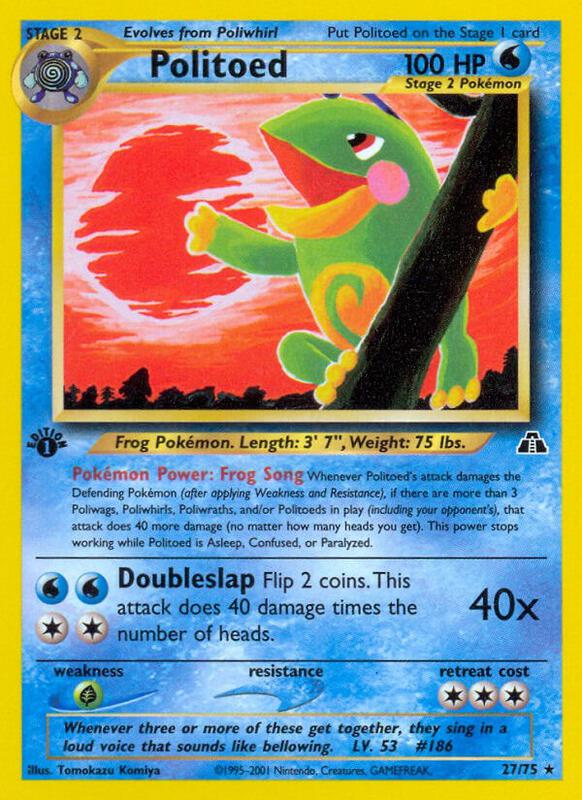 Politoed (27) Pokemon card from Neo Discovery