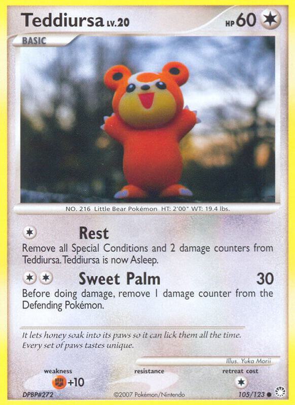 Teddiursa Pokemon card from Mysterious Treasures