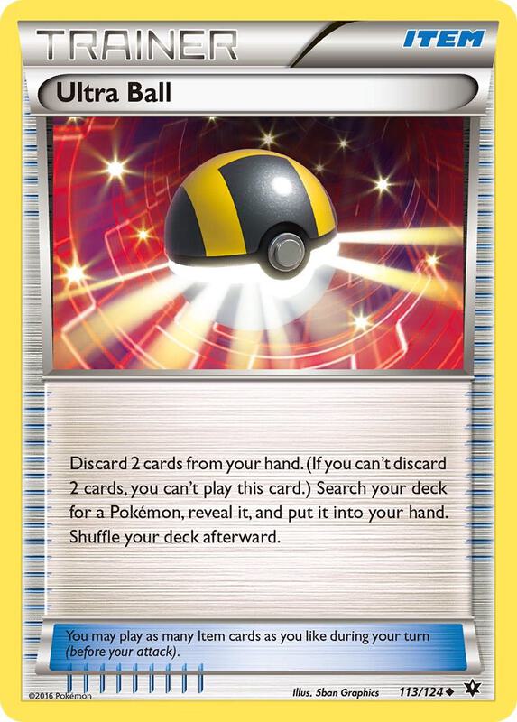 Ultra Ball Pokemon card from XY - Fates Collide