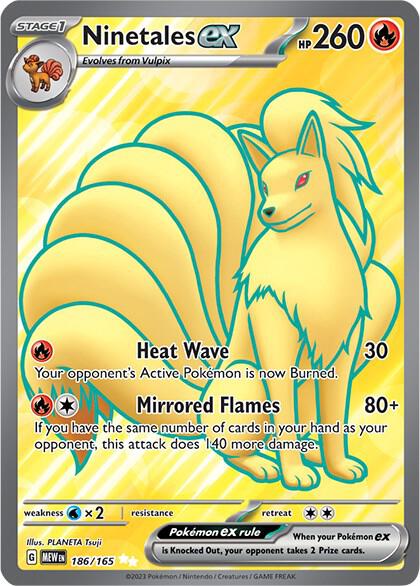 Ninetales ex Pokemon card from SV: Scarlet & Violet 151