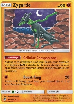 Zygarde Pokemon card from Unified Minds