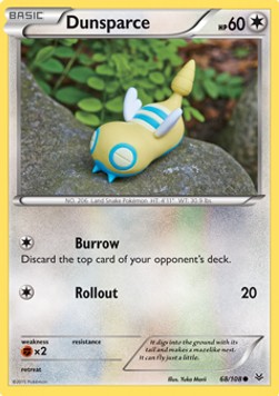 Dunsparce Pokemon card from Roaring Skies