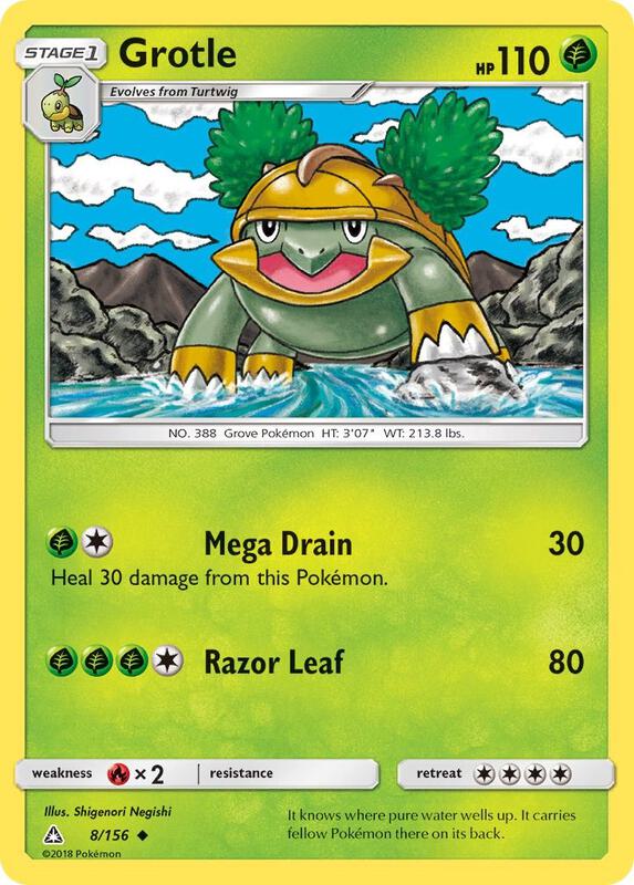 Grotle Pokemon card from SM - Ultra Prism