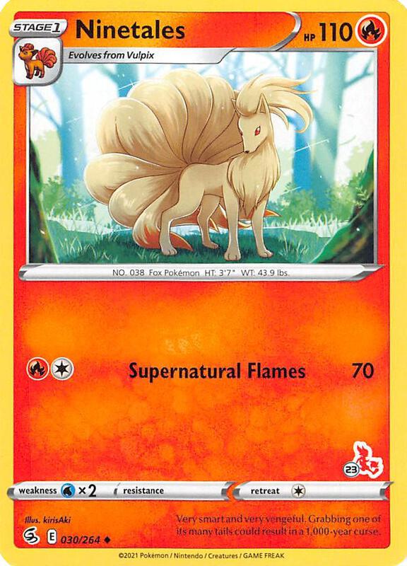 Ninetales Pokemon card from Battle Academy 2022
