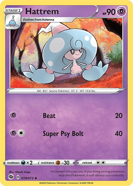 Hattrem Pokemon card from Champion's Path