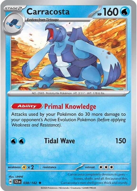 Carracosta Pokemon card from SV07: Stellar