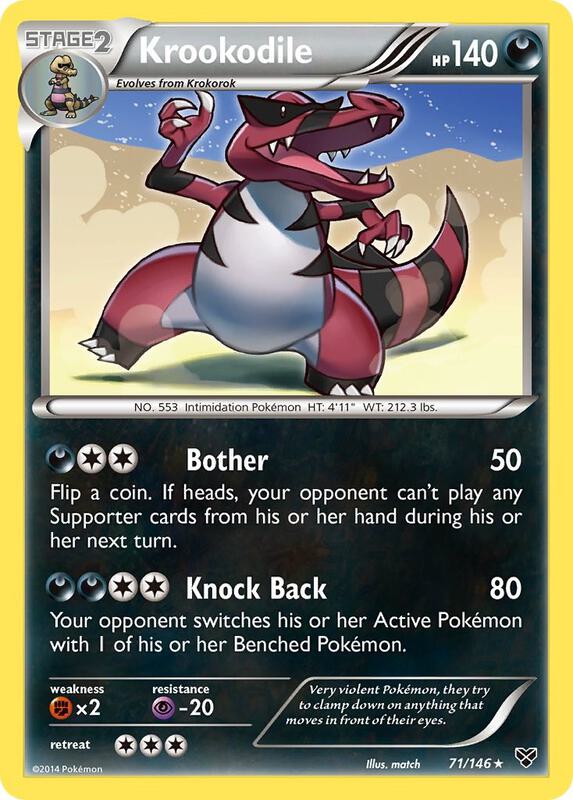 Krookodile Pokemon card from XY Base Set