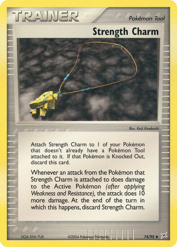 Strength Charm Pokemon card from Team Magma vs Team Aqua