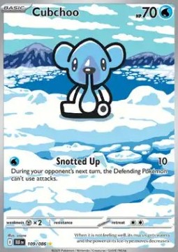 Cubchoo Pokemon card from Black Bolt