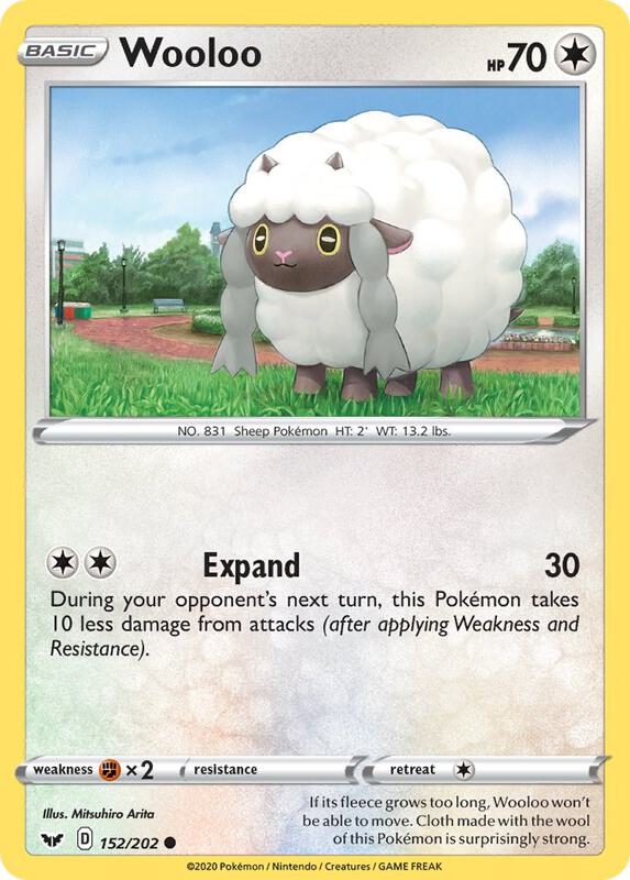 Wooloo (152) Pokemon card from SWSH01: Sword & Shield Base Set