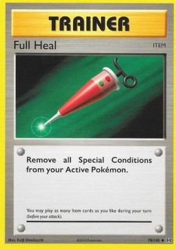 Full Heal Pokemon card from Evolutions
