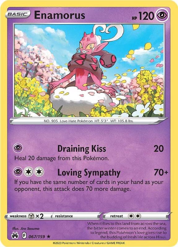 Enamorus Pokemon card from Crown Zenith