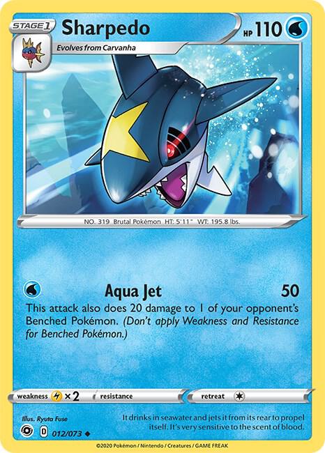 Sharpedo Pokemon card from Champion's Path