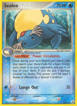 Sealeo Pokemon card from EX Legend Maker