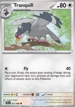 Tranquill Pokemon card from Black Bolt
