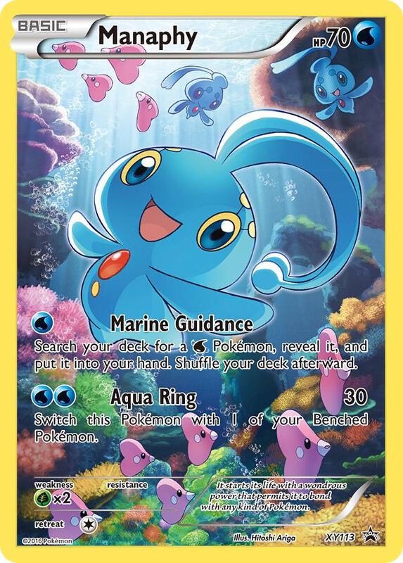 Manaphy Pokemon card from XY Promos