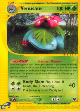 Venusaur Pokemon card from Expedition Base Set