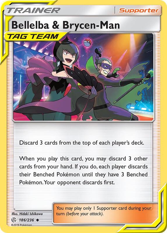 Bellelba & Brycen-Man Pokemon card from SM - Cosmic Eclipse