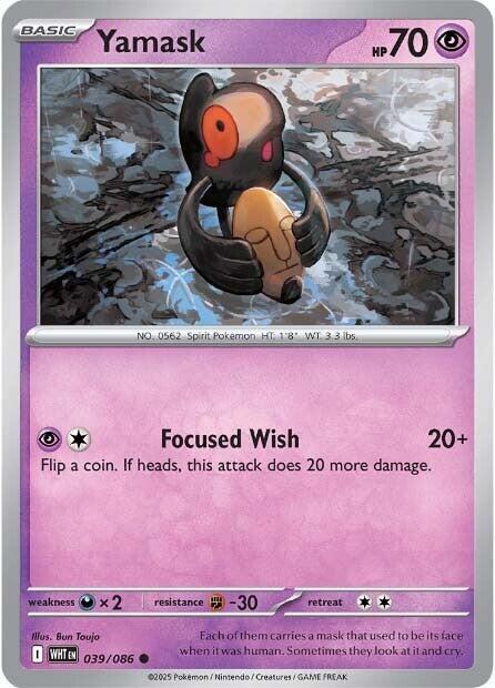 Yamask Pokemon card from SV: White Flare