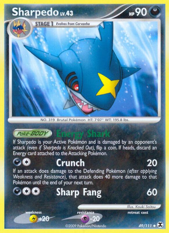 Sharpedo Pokemon card from Rising Rivals