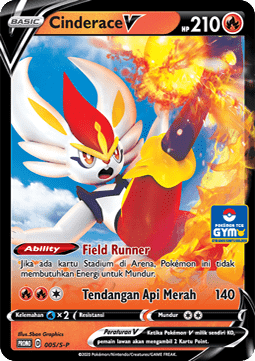Cinderace V (S-P/ID 005) Sword & Shield Indonesian Promos ID
