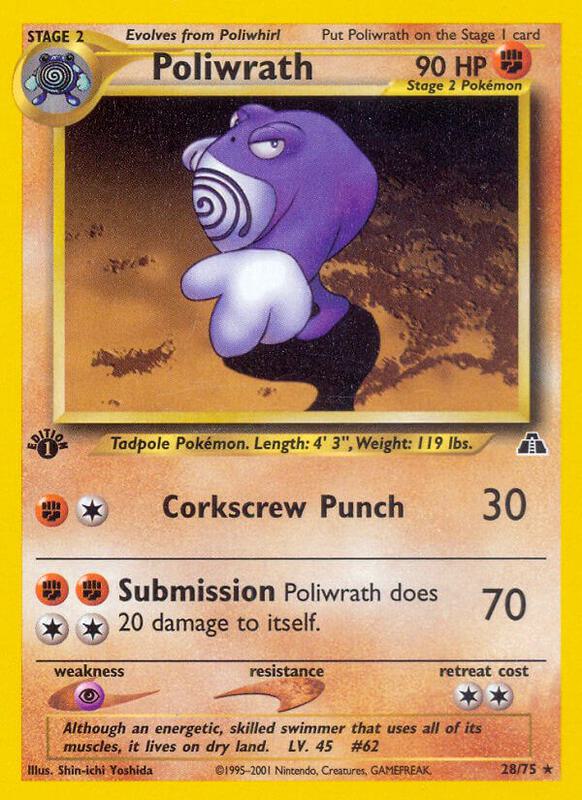 Poliwrath (28) Pokemon card from Neo Discovery