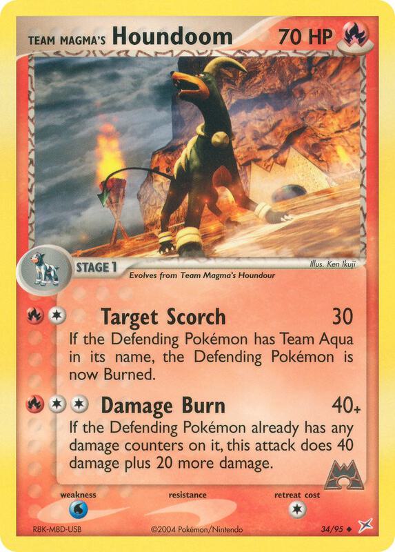 Team Magma's Houndoom Pokemon card from Team Magma vs Team Aqua