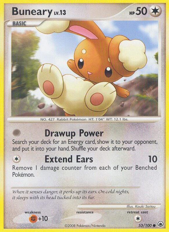 Buneary Pokemon card from Majestic Dawn