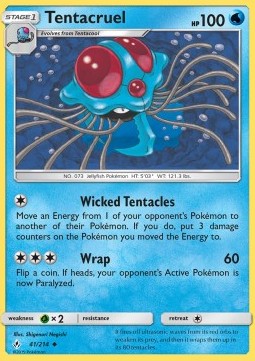 Tentacruel Pokemon card from Unbroken Bonds