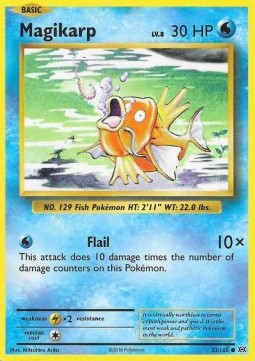 Magikarp Pokemon card from Evolutions