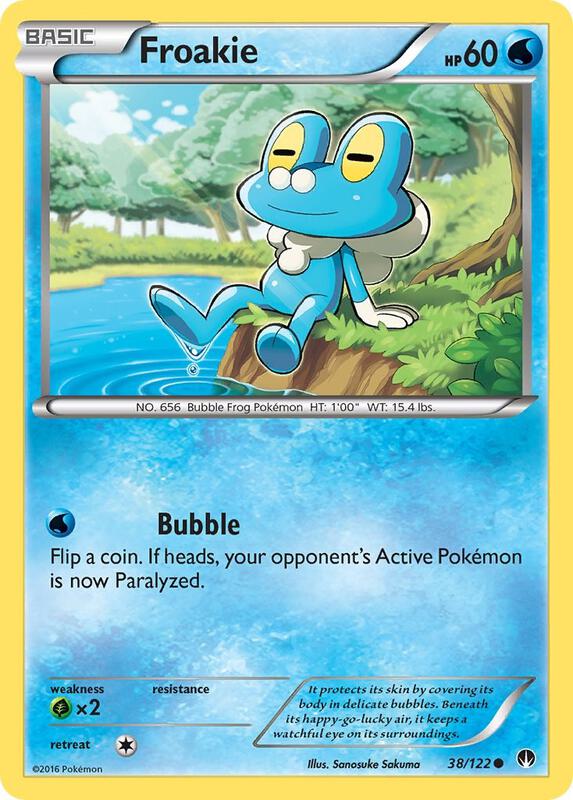 Froakie Pokemon card from XY - BREAKpoint