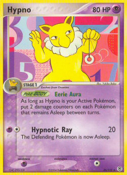 Hypno Pokemon card from EX FireRed LeafGreen
