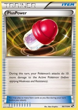 PlusPower Pokemon card from Black White