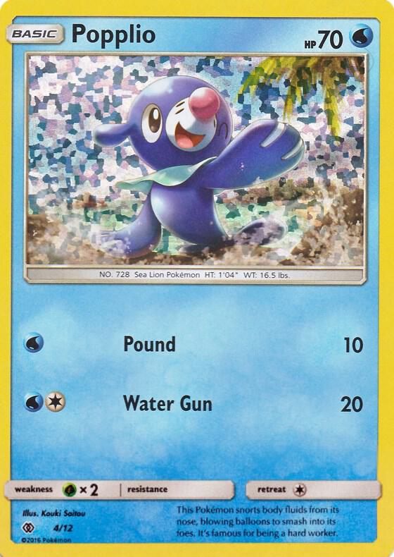 Popplio Pokemon card from McDonald's Promos 2017